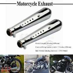 Motorcycle 18 Length Exhaust Muffler Reverse Cone Shorty Pipe For Harley Dyna