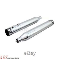 Motorcycle 4 Roaring Slip-On Mufflers Exhaust Pipe For Harley Touring FL Models