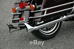 Mutazu 36 Black Fish tail Exhaust Slip On Mufflers 95-16 Harley Touring Bagger