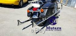 Mutazu 39 Black Fishtail Exhaust Slip On Mufflers for 95-16 Harley Touring