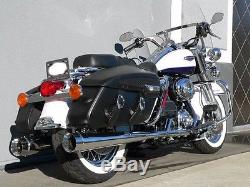 Mutazu 4 Fluted Tip Slip-on Megaphone Mufflers For Harley Touring 95-16 Exhaust