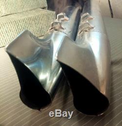 Pair Harley Touring Screamin Eagle Exhaust Pipes Fish Fin Tail 027-7116 027-7117