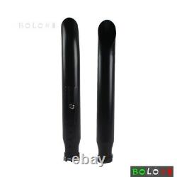Pair Motorcycle Muffler Exhaust Pipes Silencers Turnout Steel For Harley Chopper