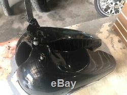 Rare, 1942 Harley Davidson Knucklehead Black Gas Tank In Very Good Condition