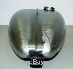 Ribbed Axed Low Tunnel Peanut Gas Tank 3.3g Steel Harley Xs650 Bobber Chopper