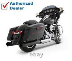 Rinehart Black 4 Slip-On Mufflers Exhaust 17-2020 Harley Touring Bagger Dresser