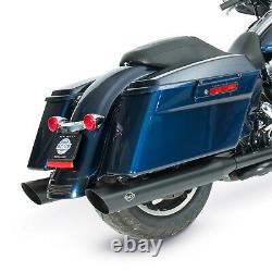 S&S Power Tune Black Slash Exhaust Mufflers for 96-16 Harley Touring Bagger FLHX