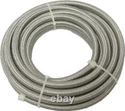 Stainless Steel Braided Oil Fuel Line Hose 3/8 25' Harley Super Glide 1991-99