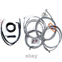 Stainless Steel Complete 15-17 Handlebar Cable Kit For Harley 16 FLHT/X ABS