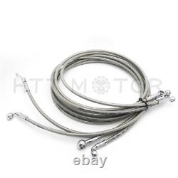 Stainless Steel Complete 15-17 Handlebar Cable Kit For Harley 16 FLHT/X ABS