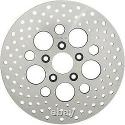 Stainless Steel Drilled Rear Brake Rotor for Harley Softail Dyna Sportster 92-99
