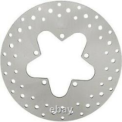 Stainless Steel Drilled Rear Brake Rotor for Harley Touring 86-99