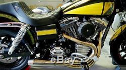 Stealth Pipes Harley Davidson Dyna Stainless 2to1 Exhaust System 06 17 Gen 1