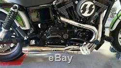 Stealth Pipes Harley Davidson Dyna Stainless 2to1 Exhaust System 06 17 Gen 1
