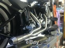 Stealth Pipes Harley Davidson Softail Stainless 2to1 Exhaust System 2000 2017