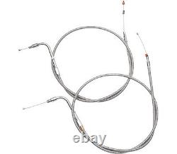 Steel Braided Throttle Cables Harley Fxr Super Glide Fxrs Fxrt Fxrs-con Fxlr