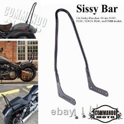 Tall Sissy Bar Black For Harley Softail FLDE FLHC FLSL Street Bob FXBB 2018-2020