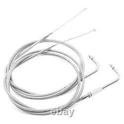 Throttle Cable 110cm for Harley Touring Dyna Softail 1996- Stainless Steel/Nylon