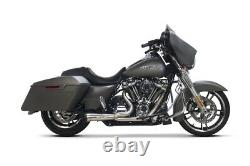 Two Brothers Harley Touring 07-16 Comp-S 2-1 Shorty Turnout Brushed Stainless