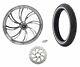 Ultima Polished Billet 21 3.5 Vortex Front Wheel Rim Tire Package Www Harley Sd