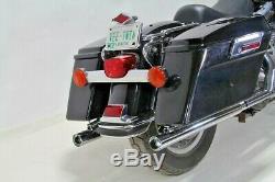 V-Twin Chrome 28 Long Straight Slip-On Mufflers Exhaust 95-13 Harley Touring X4