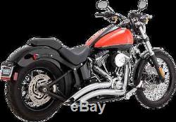 Vance And Hines Chrome Big Radius Exhaust 86-17 Harley Softail FLSTC FXSTB FXS