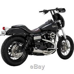 Vance & Hines 27625 Raw Upsweep 2-into-1 Exhaust System Harley Dyna FXD 91-17