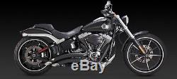 Vance & Hines Big Radius black exhaust Harley 13-17 Softail Breakout CVO FXSB