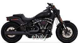 Vance & Hines Black 2 Into 1 Pro Pipe Exhaust System Harley Softail FX FL 18+ M8