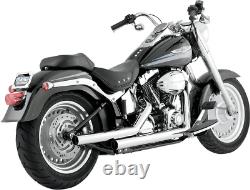 Vance & Hines Chrome 2 1/4 Straightshot Exhaust 1986-2011 Harley Softail Models