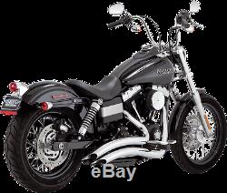 Vance & Hines Chrome Big Radius Exhaust System 06-17 Harley Davidson Dyna FXD