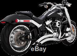 Vance & Hines Chrome Big Radius Exhaust System for 18-19 Harley Fat Boy Breakout