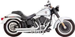 Vance & Hines Chrome Big Shot Staggered Exhaust 86-11 Harley Davidson Softail