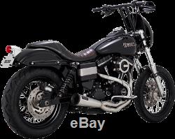 Vance & Hines Stainless Steel Upsweep Exhaust for 91-17 Harley Dyna FXDL FXDB