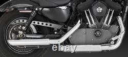 Vance & Hines Twin Slash 3 Slip on Chrome Mufflers Harley 2004-2013 Sportster