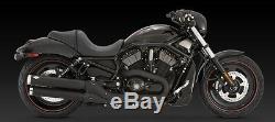 Vance & Hines Widow Black Slip-on Mufflers Exhaust 06-17 Harley Vrsc Vrod Vrscd