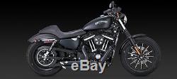 Vance & Hines shortshots staggered black exhaust 14-18 Harley Sportster XL 47229