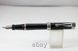 Vintage (c1990) Harley Davidson Black Medium Fountain Pen, Chrome Trim