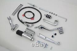 XL Stock Mid Control Kit Chrome, for Harley Davidson, by V-Twin